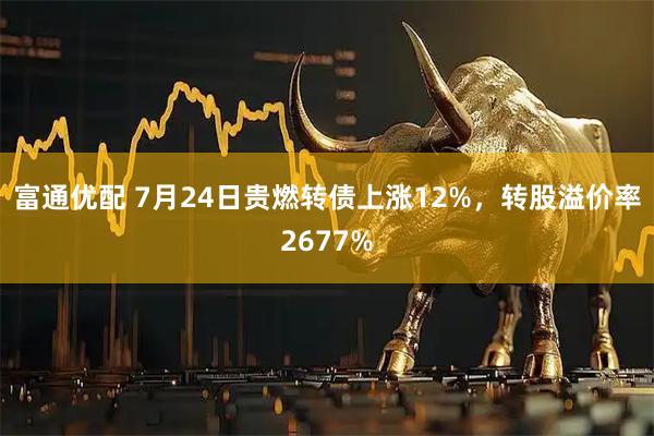 富通优配 7月24日贵燃转债上涨12%，转股溢价率2677%